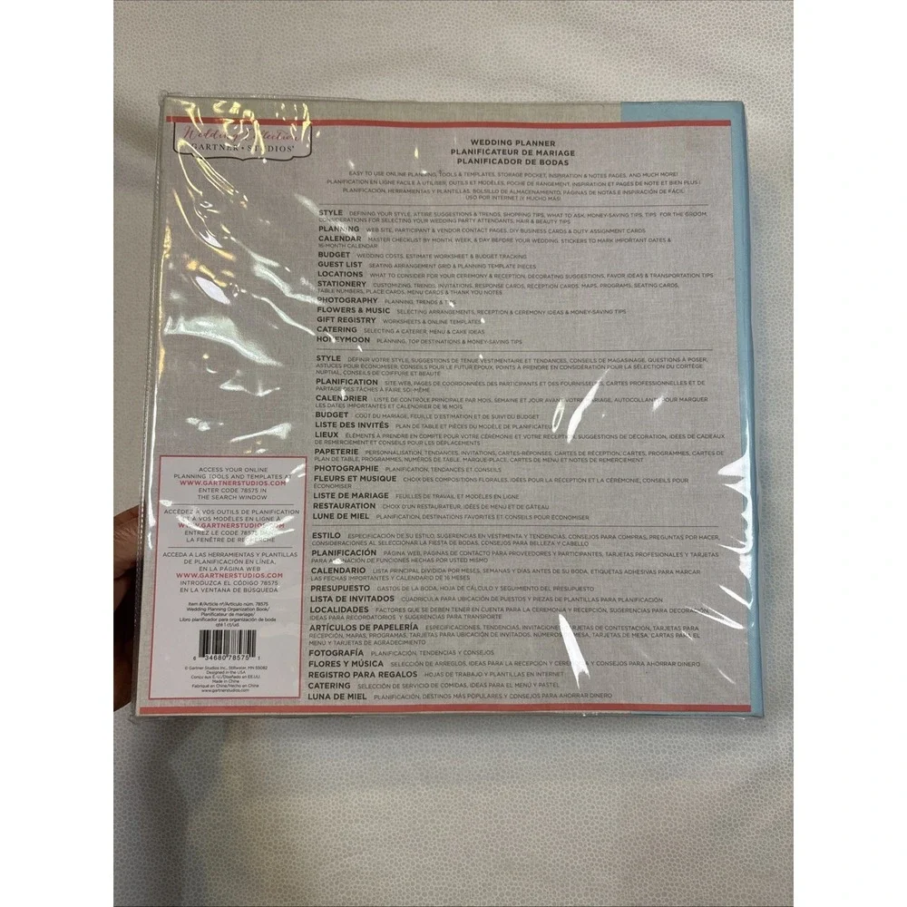 Gartner Studios Personal Wedding Planner Organization Guide Book 3 Ring Binder